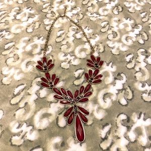 Purple statement necklace